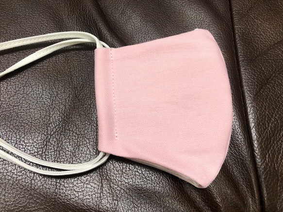 可水洗的三維口罩可調式耳帶100％棉質的可水洗的三維口罩L可口的豌豆（淺粉紅色） 第2張的照片