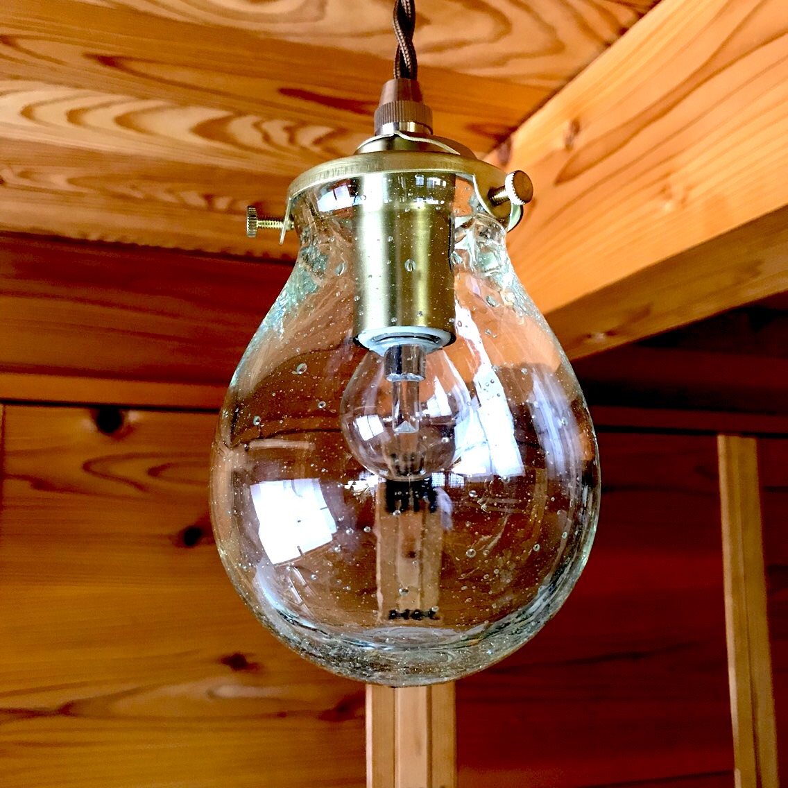 ハンドメイド 琉球ガラス吊し型ランプ | energysource.com.br