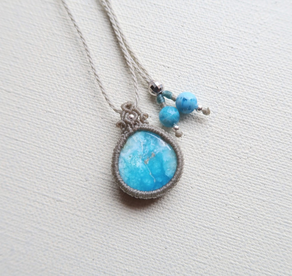 ヘミモルファイト・マクラメペンダントrmarr ネックレス・ペンダント  