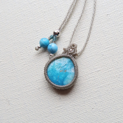 ヘミモルファイト・マクラメペンダントrmarr ネックレス・ペンダント