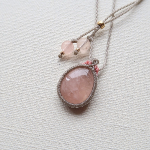 でんちゃん　大粒ヘミモルファイトのマクラメネックレス でんちゃん様専用 大粒ヘミモルファイトのマクラメネックレス