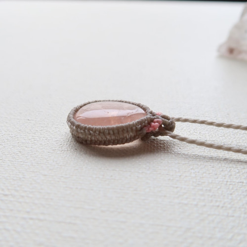 ♡『Creema限定』モルガナイト・マクラメペンダントffor ♡気まぐれ