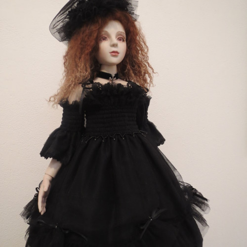 レアヴィンテージ 黒いリボンの女の子　ビスクドール レアヴィンテージ 黒いリボンの女の子 ビスクドール ビスク