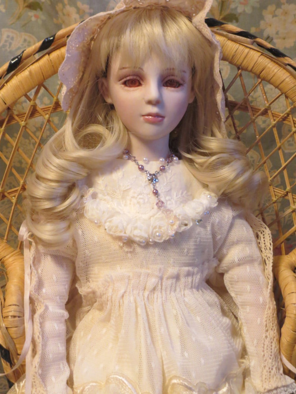 フランスアンティーク カルト・ド・ヴィジット 白いドレスの美しい少女　大判サイズ Innocent World Online Shop