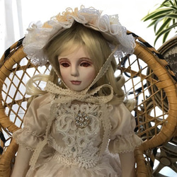 創作ビスクドール 人形白いロングドレスの女の子 その他人形 calendoll