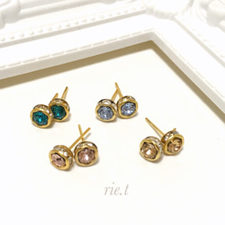 再販5【rie.t】特別価格♡Suwarovski♡一粒ピアス 2枚目の画像