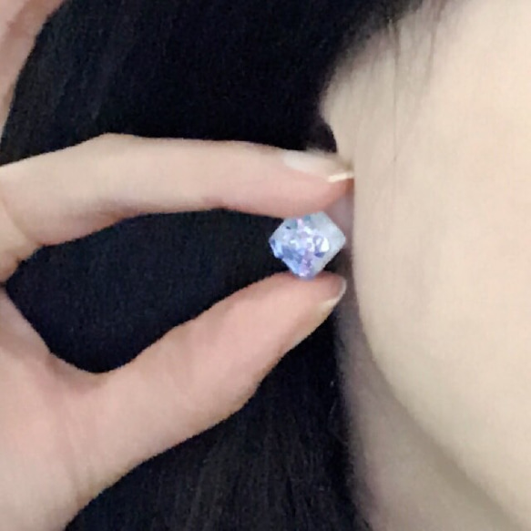 再販【rie.t】タイルとカラフルシェル♡イヤリングorピアス 3枚目の画像