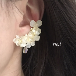 再販6【rie.t】紫陽花のイヤリング♡片耳用 1枚目の画像