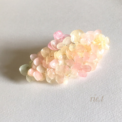 【rie.t】本物の紫陽花♡春色バレッタ 2枚目の画像