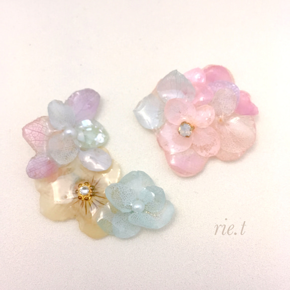 【rie.t】紫陽花イヤーカフセット 2枚目の画像