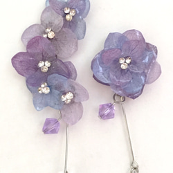 【rie.t】紫陽花のイヤーカフ 1枚目の画像