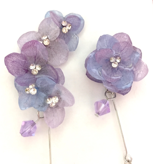 【rie.t】紫陽花のイヤーカフ 2枚目の画像