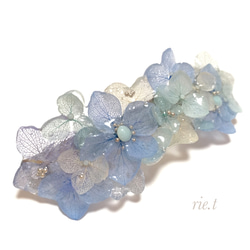 再販3【rie.t】紫陽花バレッタ 4枚目の画像