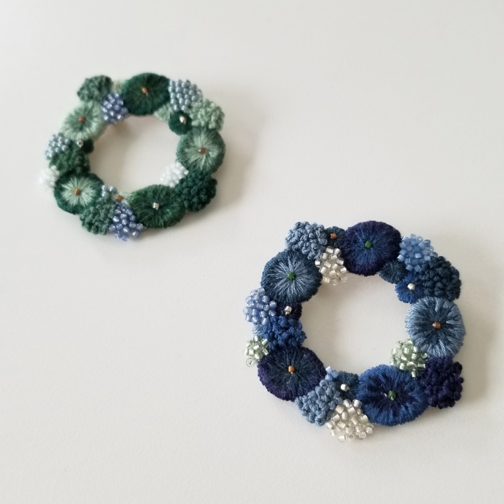 リース刺繍ブローチ 4,550円