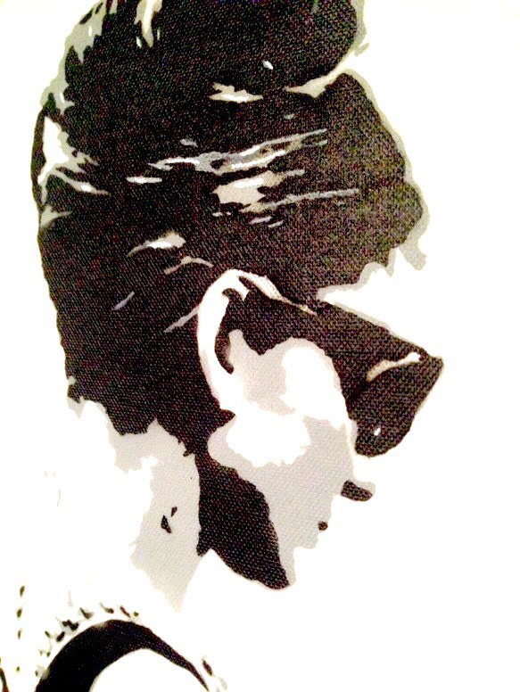 オードリーヘップバーン　バック　サングラス　ステンシル 4枚目の画像