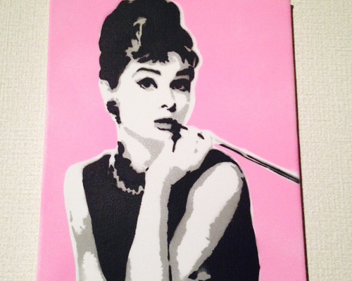 絵画『オードリー・ヘップバーン』ヘイ平山画 絵画『オードリー・ヘップバーン』ヘイ平山画