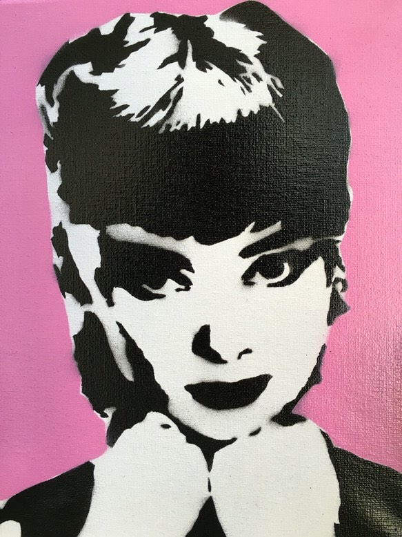 絵画『オードリー・ヘップバーン』ヘイ平山画 絵画『オードリー・ヘップバーン』ヘイ平山画