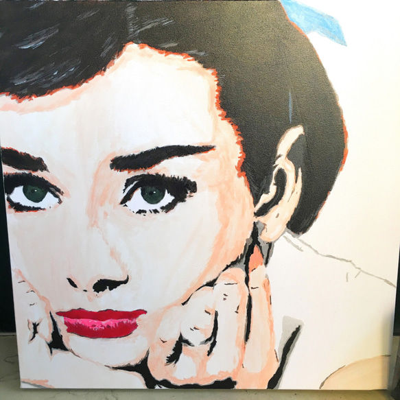 AudreyHepburn 60/60cm on canvas 2枚目の画像