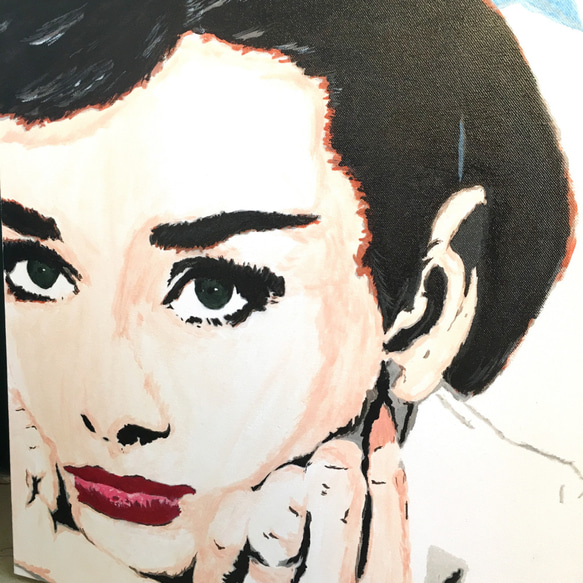 AudreyHepburn 60/60cm on canvas 3枚目の画像