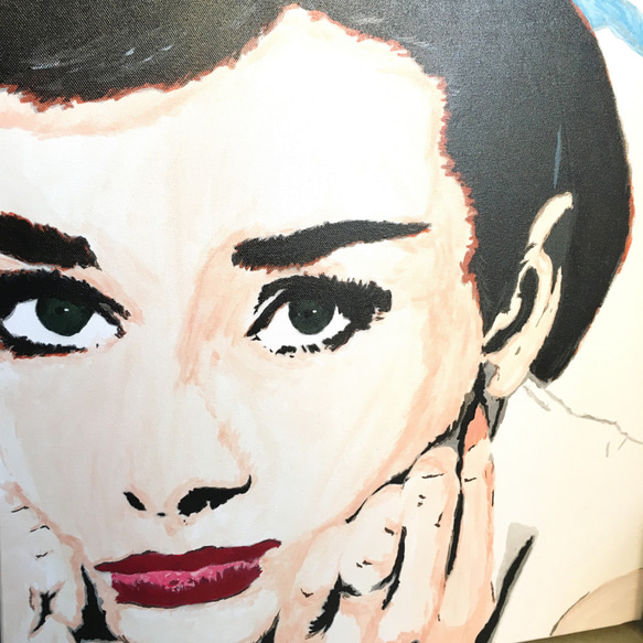 AudreyHepburn 60/60cm on canvas 4枚目の画像