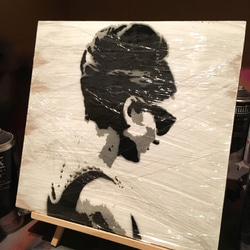Audrey-サングラス on panelwood30/30cm 3枚目の画像