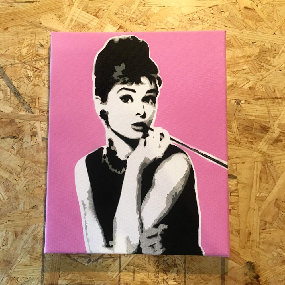 絵画『オードリー・ヘップバーン』ヘイ平山画