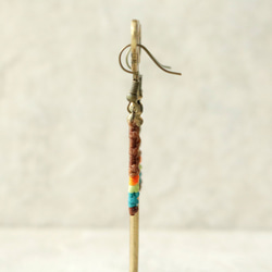 3色ポイントマクラメピアスmacp028 3枚目の画像