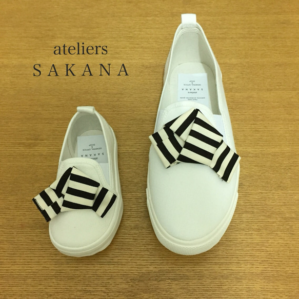 Striped jobi shoes 親子セット 2枚目の画像