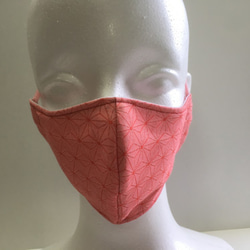 【受注製作】西陣織金襴マスク　麻の葉模様　024 5枚目の画像