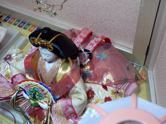 ☆☆　3月ひな人形　三五親王芥子官女ピンク三段飾り　☆☆ 9枚目の画像