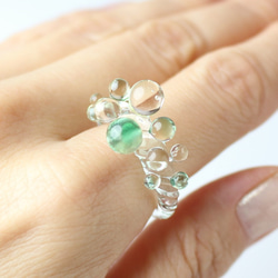 Petit Petit Spiral Ring (Green) 第1張的照片