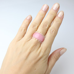 Petiti Petit Race Ring (Milky Pink) 第5張的照片