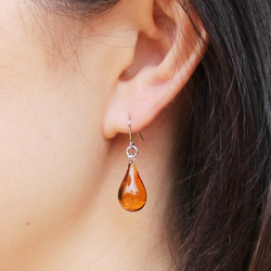 Glass Drop Earring(M)Maple 第2張的照片