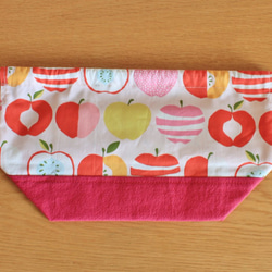 《お弁当袋》 ピンクのリンゴ 入園入学準備【再販】 3枚目の画像