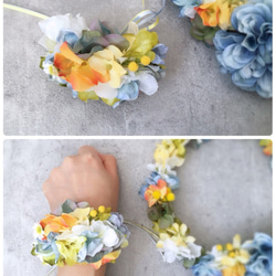 清爽的花冠和手腕花束在初夏套裝2 第3張的照片
