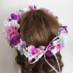 薰衣草和紫色的花環 第4張的照片