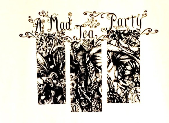 a mad tea partyプリントTーシャツ 2枚目の画像