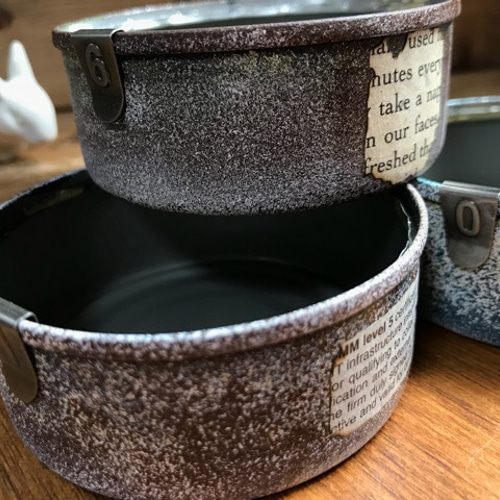 Ψジャンク錆び風ペイント☆リメイク缶【3個セット】再々…販Ψ