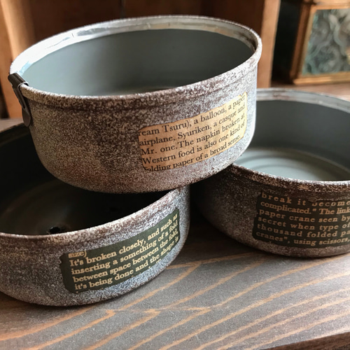 Ψジャンク錆び風ペイント☆リメイク缶【3個セット】再々…販Ψ