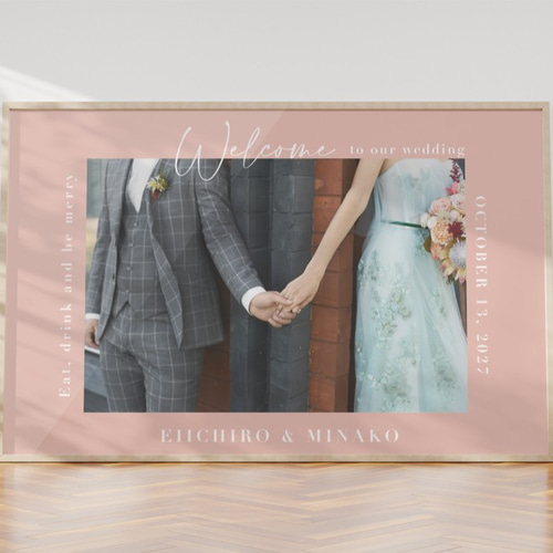 お好きな色でお作りする写真ウェルカムボード │結婚式 前撮り 