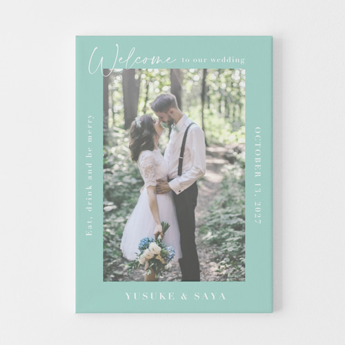 お好きな色でお作りする写真ウェルカムボード │結婚式 前撮り 