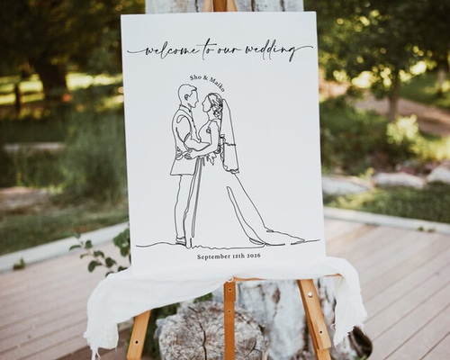 ✧₊⁎結婚式 書道のお名前ウェルカムボード♡シンプルで可愛い