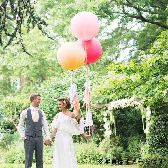 海外で大人気♡タッセルガーランド付きビッグ風船キット│バルーン フォトプロップス 前撮り 結婚式 1枚目の画像
