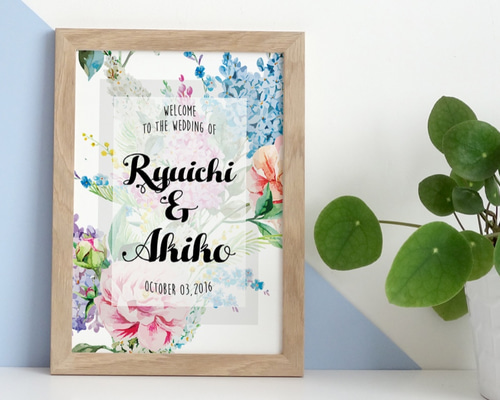 インパクトフラワー】海外風オーダーメイドウェルカムボード