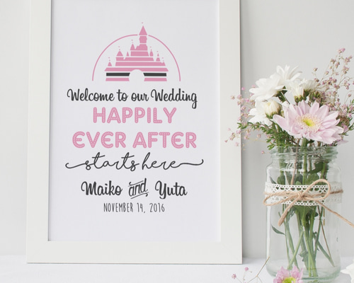 Happily Ever After ウェルカムボード │インテリア 結婚祝い