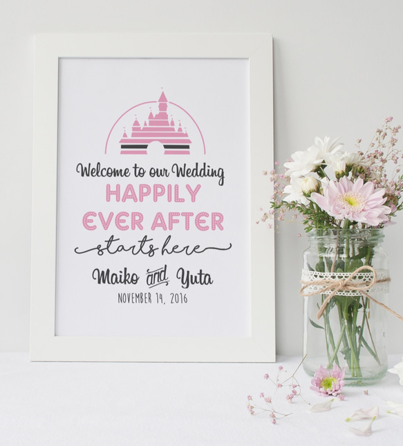 Happily Ever After ウェルカムボード │インテリア 結婚祝い