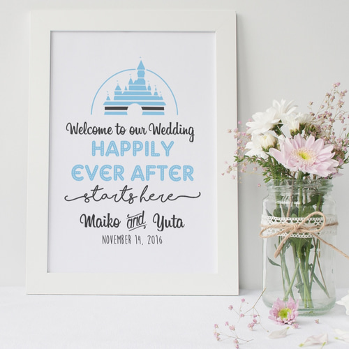 Happily Ever After ウェルカムボード │インテリア 結婚祝い