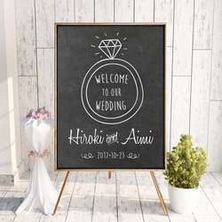 チョークアートリング】オーダーメイドウェルカムボード│黒板 カフェ