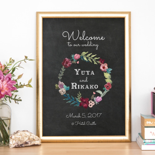 アーティシャルフラワーウェルカムボード ウォールアート Dear Bouquet / アーティフィシャルフラワー ウェルカムボード