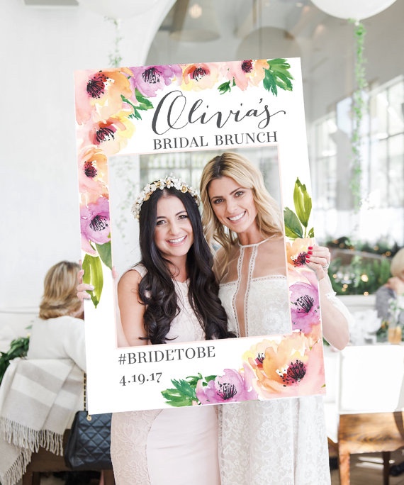 【送料無料♥】水彩フラワー フォトブースフレーム│フォトプロップス 結婚式